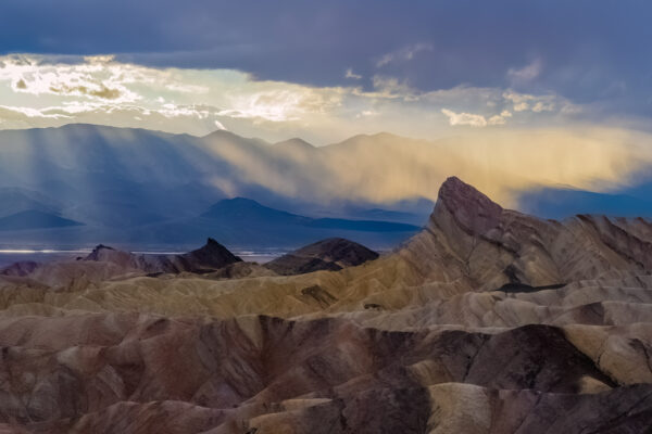 Rare Virga near Sunset at Zabriskie Point